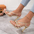 Elegant Stiletto Gladiator Sandals for Women's Summer Parties